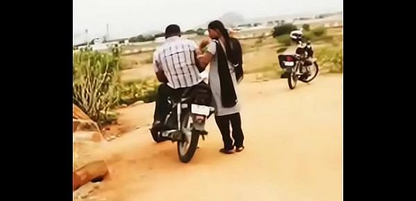  Tamil girl pressing boobs over her Bf